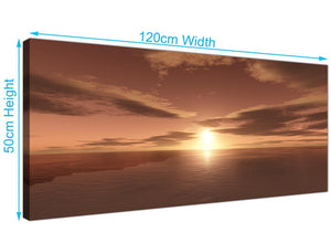 cheap-panoramic-ocean-sunrise-canvas-prints-brown-1275