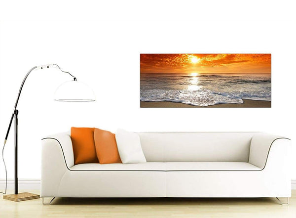 Modern Caribbean Sea Canvas Wall Art Wide 1152