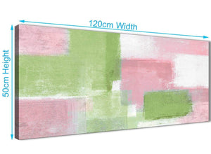 Cheap Pink Lime Green Green Living Room Canvas Wall Art Accessories - Abstract 1374 - 120cm Print