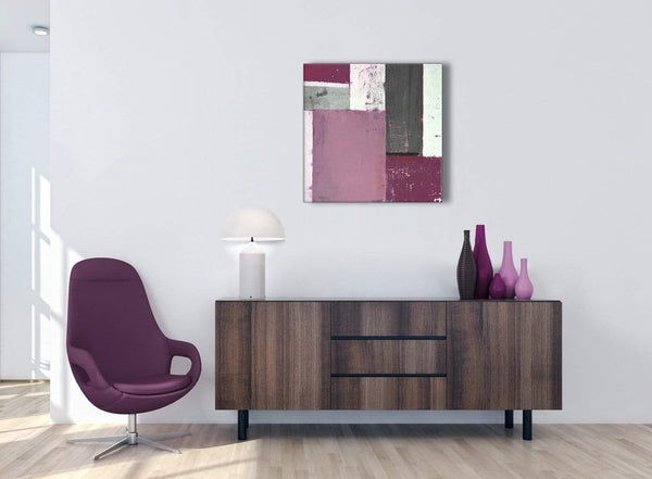 Cheap Plum Gray Abstract Painting Canvas Wall Art Picture Modern 64cm Square 1S342M For Your Bedroom