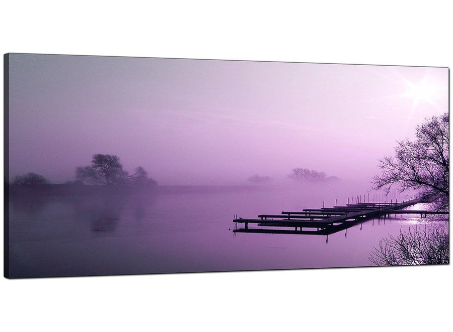 Purple Living Room Panoramic Canvas of Landscape