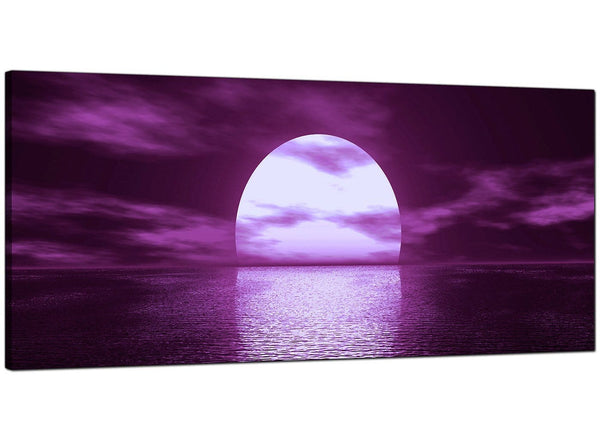 Purple Bedroom Wide Canvas of Landscape