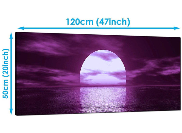 Bedroom Purple Wide Canvas of Landscape