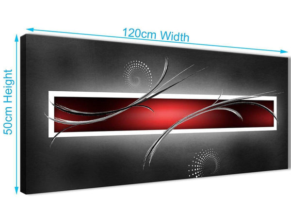 Cheap Red Black Grey White Modern Abstract Canvas Bedroom Canvas Wall Art Accessories - Abstract 1091 - 120cm Print