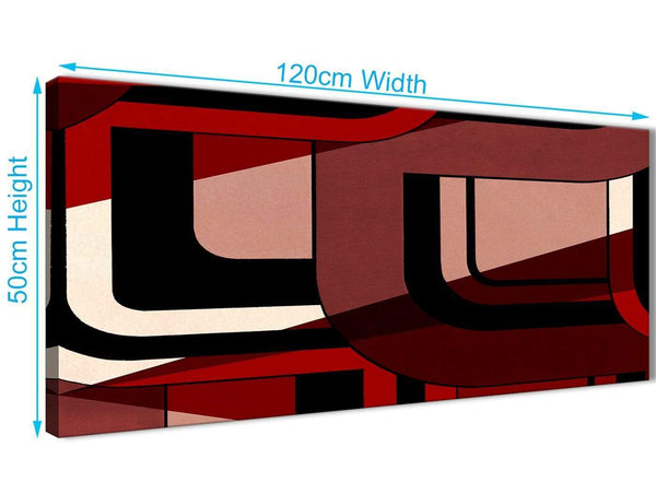 Cheap Red Black Painting Living Room Canvas Wall Art Accessories - Abstract 1410 - 120cm Print