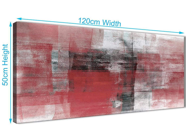Cheap Red Black White Painting Living Room Canvas Wall Art Accessories - Abstract 1397 - 120cm Print
