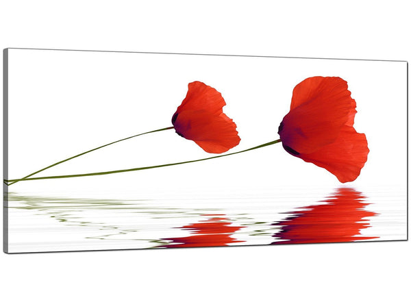Red Living Room Large Canvas of Poppy