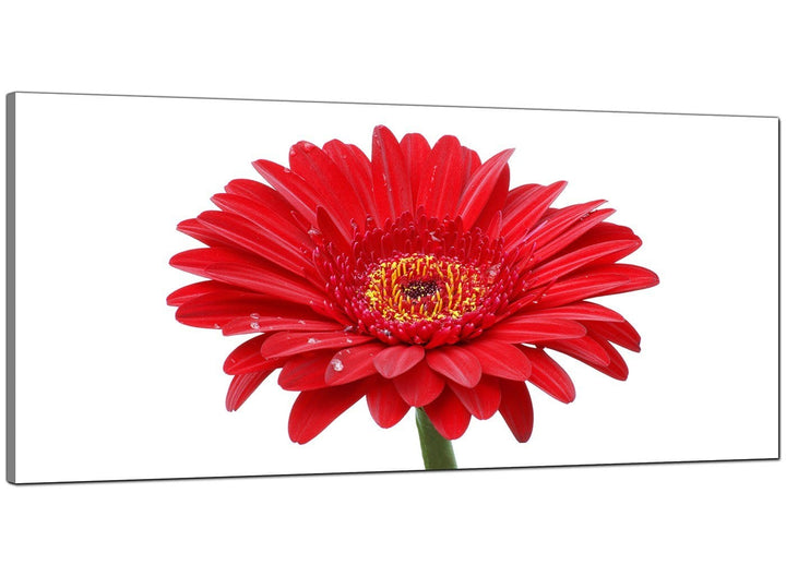 Red Living Room Large Canvas of Gerbera - 4097