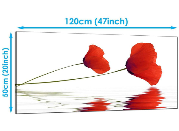 Living-Room Red Large Canvas of Poppy