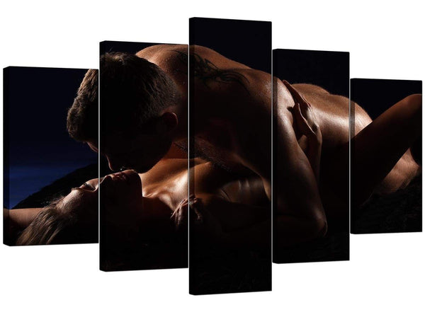 Set Of 5 Living-Room Black White Canvas Prints