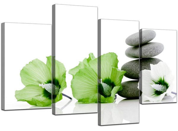 Four Part Set of Living-Room Green Canvas Prints