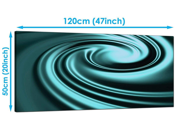 Living-Room Teal Extra Large Abstract Canvas