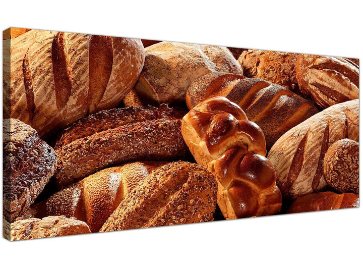 Large Brown Canvas Art of Bread - 1254
