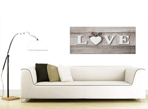 Contemporary Shabby Chic Love Quote Beige Canvas Modern 120cm Wide 1297 For Your Kitchen