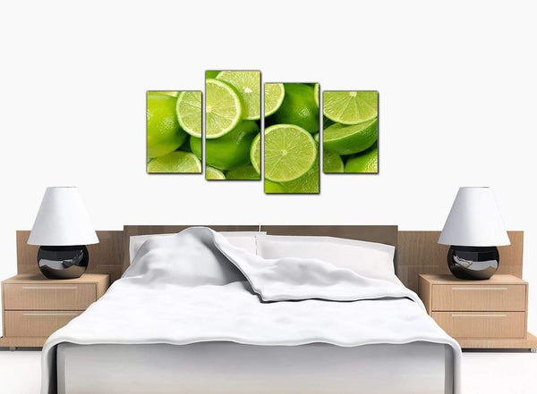 4 Panel Set of Large Green Canvas Art