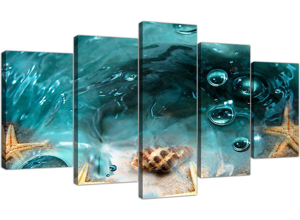 Extra large canvas prints bathroom 5 panel 5253