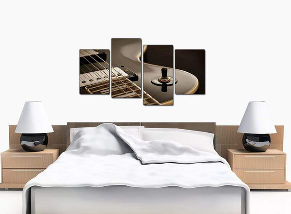 Set Of 4 Bedroom Black White Canvas Art