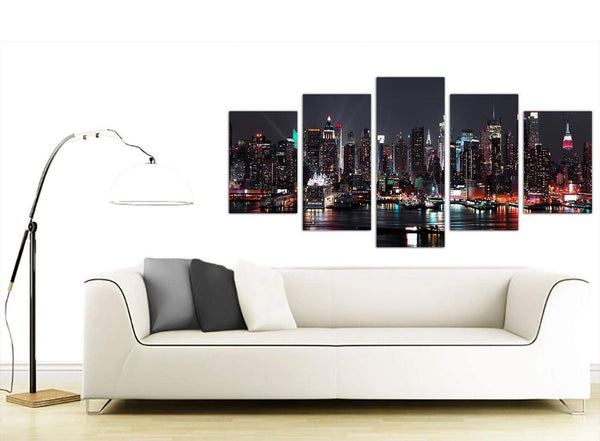 Extra Large 5 Piece Cityscape Canvas Art 5187