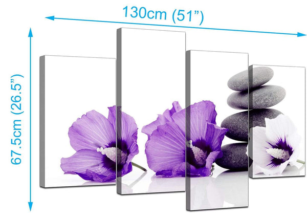 Set Of Four Extra-Large Purple Canvas Prints