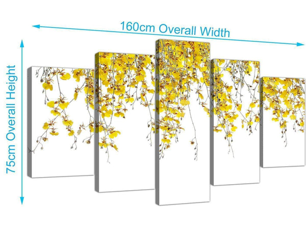 extra large orchids canvas art yellow 5263