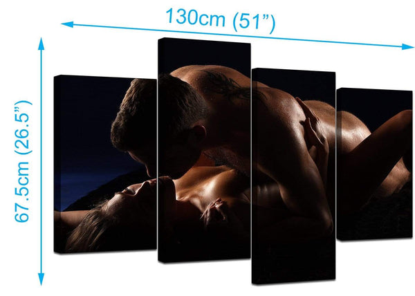 Set Of 4 Living-Room Black White Canvas Prints