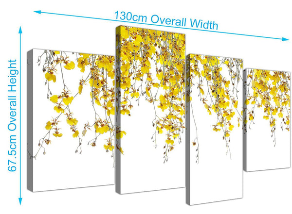 large orchids canvas art yellow 4263