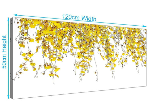 large panoramic orchids canvas art yellow 1263