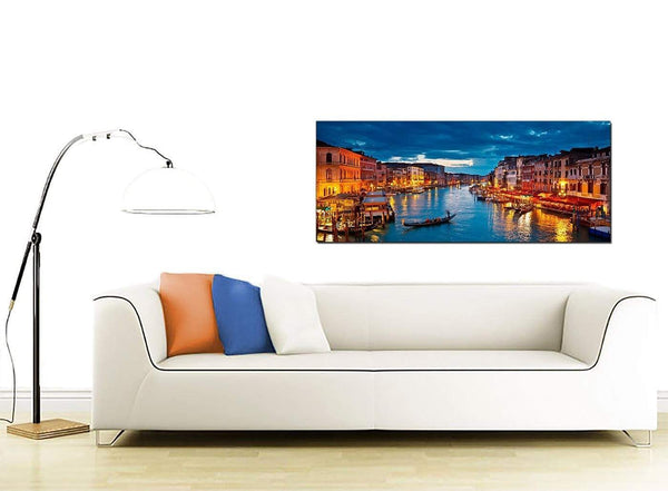 Venice Italy Gondola Grand Canal Blue City Canvas