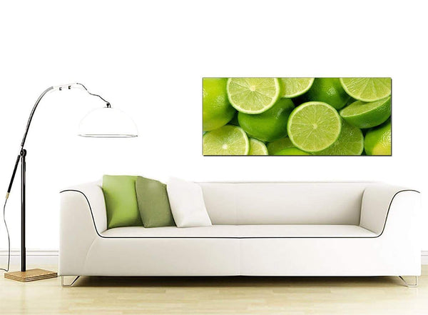 Lime Green Fresh Fruit Kitchen Modern Canvas Art