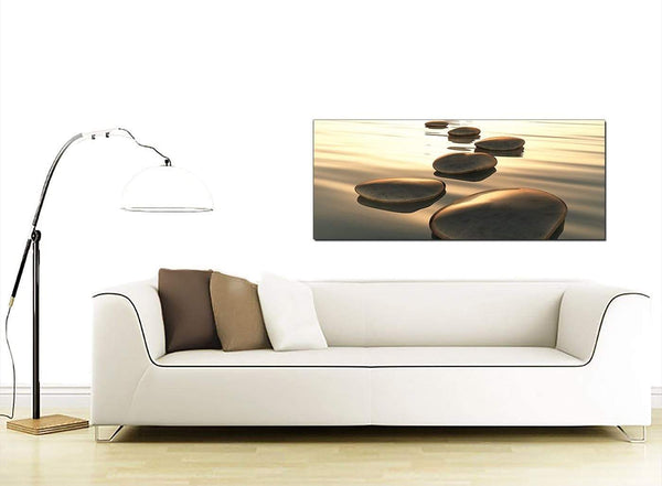 Pebbles Modern Brown Canvas