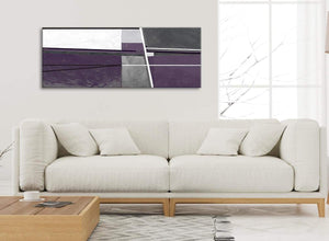 Modern Aubergine Grey Painting Living Room Canvas Wall Art Accessories - Abstract 1392 - 120cm Print