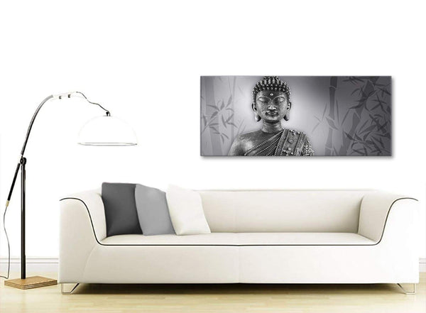 Modern Black White Buddha Bedroom Canvas Wall Art Accessories - 1373 - 120cm Print