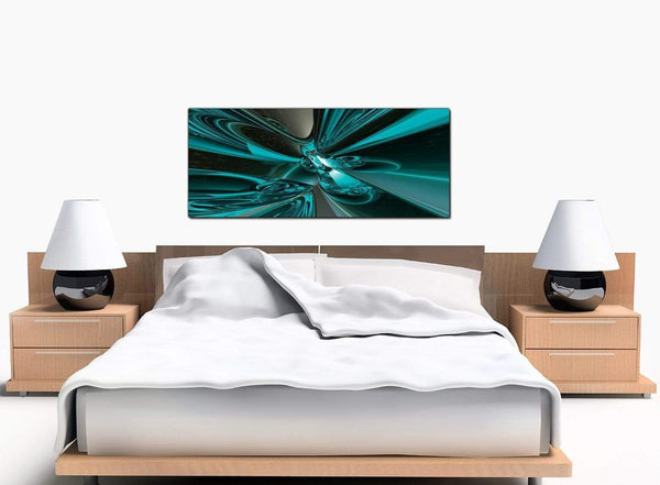 Abstract Cheap Teal Canvas Picture
