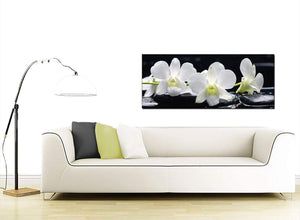 Floral Cheap Black and White Canvas Picture