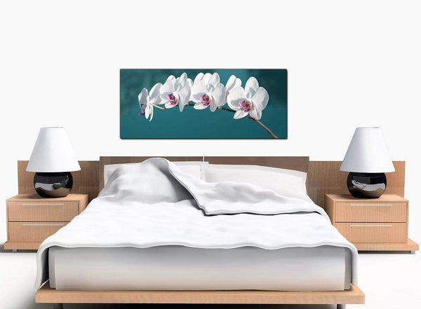 Living Room Floral Cheap Teal Canvas Wall Art