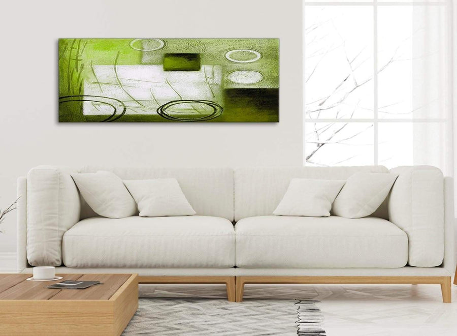 Modern Lime Green Painting Living Room Canvas Wall Art Accessories - Abstract 1431 - 120cm Print