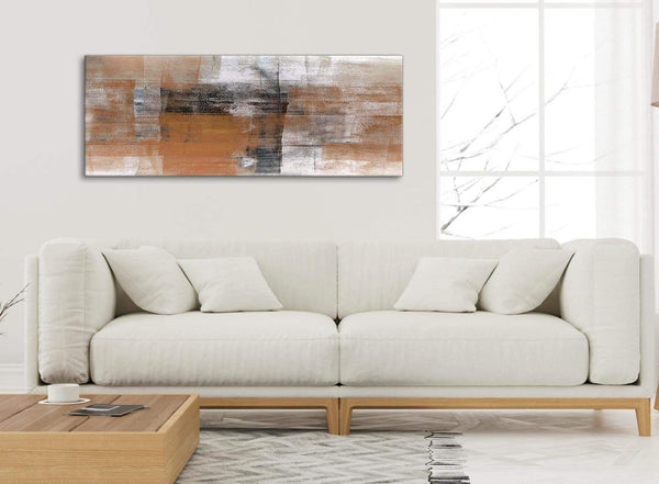 Modern Orange Black White Painting Living Room Canvas Wall Art Accessories - Abstract 1398 - 120cm Print