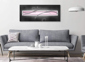 Modern Pink Black Grey White Modern Abstract Canvas Living Room Canvas Wall Art Accessories - Abstract 1296 - 120cm Print
