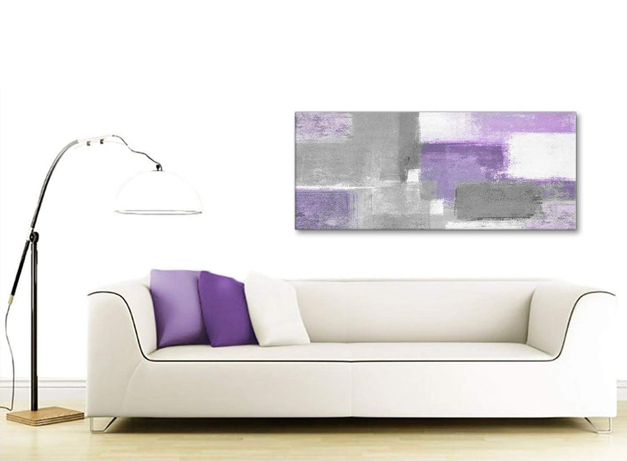 Modern Purple Grey Painting Living Room Canvas Pictures Accessories - Abstract 1376 - 120cm Print