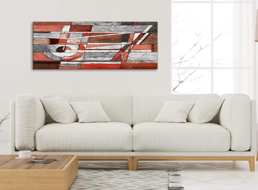 Modern Red Grey Painting Living Room Canvas Wall Art Accessories - Abstract 1401 - 120cm Print