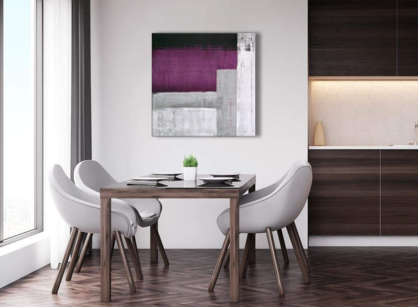 Next Purple Grey Painting Abstract Living Room Canvas Wall Art Decorations 1s427l - 79cm Square Print