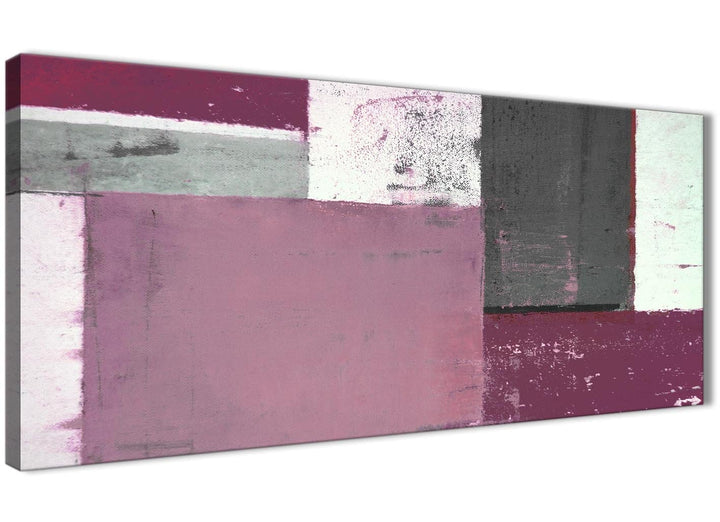 Oversized Plum Gray Abstract Painting Canvas Wall Art Picture Modern 120cm Wide 1342 For Your Living Room - 3342