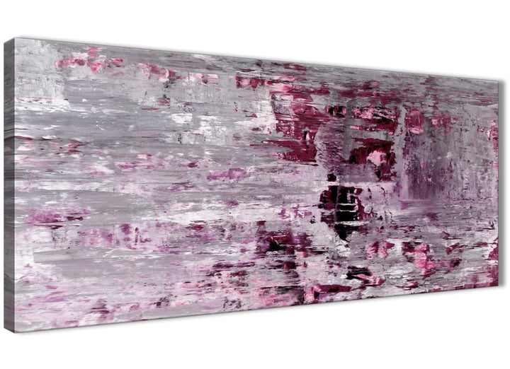 Oversized Plum Grey Abstract Painting Wall Art Print Canvas Modern 120cm Wide 1359 For Your Bedroom - 1359