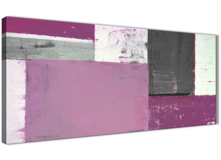 Oversized Purple Grey Abstract Painting Canvas Wall Art Picture Modern 120cm Wide 1355 For Your Bedroom - 3355