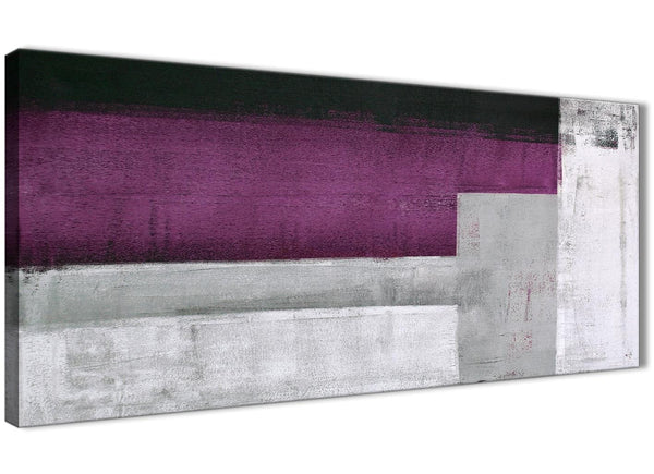 Panoramic Purple Grey Painting Living Room Canvas Pictures Accessories - Abstract 1427 - 120cm Print