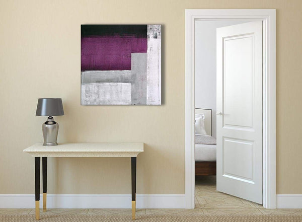 Purple Grey Painting Abstract Living Room Canvas Wall Art Decorations 1s427l - 79cm Square Print