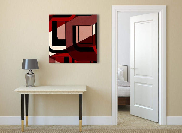 Red Black Painting Abstract Bedroom Canvas Pictures Decorations 1s410l - 79cm Square Print