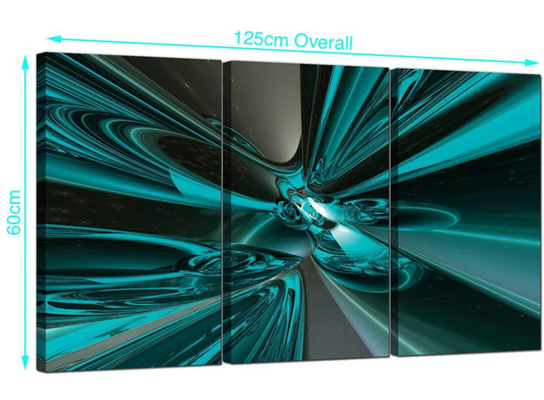 Set of 3 Contemporary Canvas Wall Art 125cm x 60cm 3017