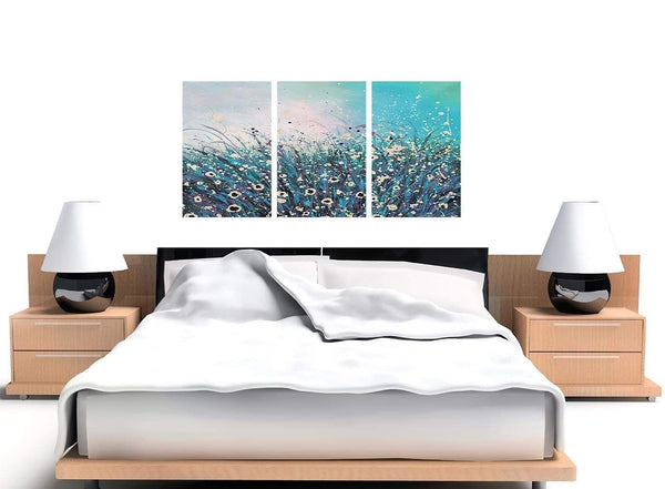 set of three floral canvas prints living room 3260