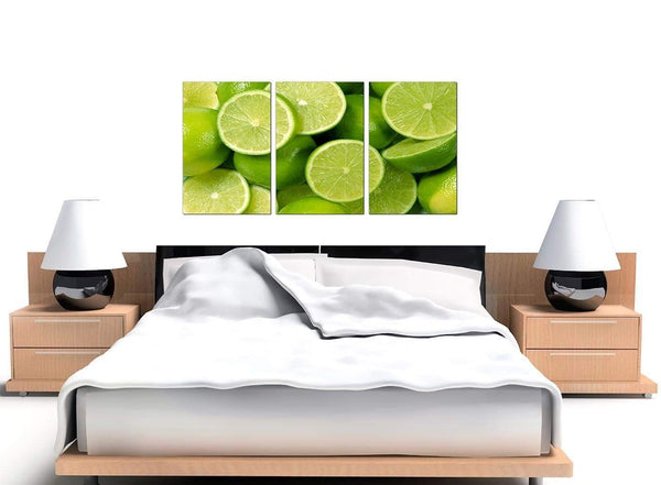 Lime Green Fresh Fruit Kitchen Modern Canvas Art